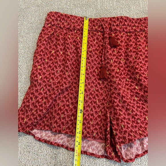 PAIGE‎ Women's Mardi Short Elastic Waist Metallic Dots in Papaya Size L - Picture 7 of 8